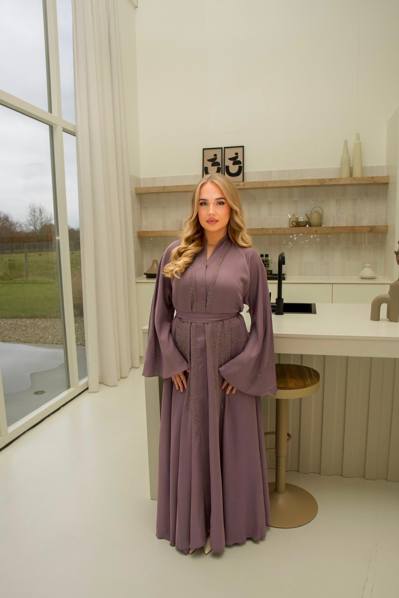 Soft Rose Abaya