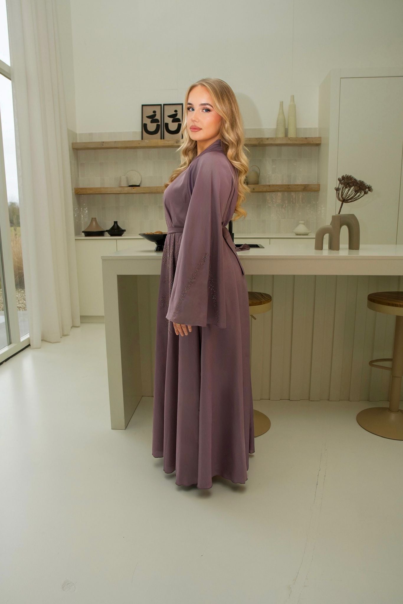 Soft Rose Abaya